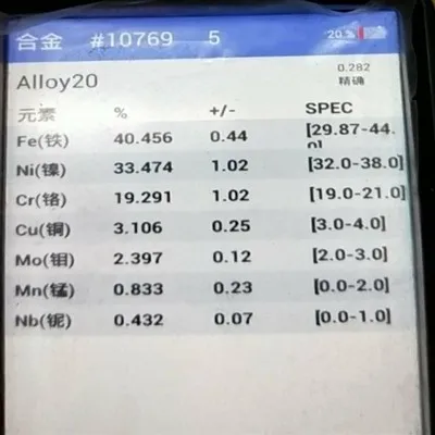 Alloy 20 / UNST N08020 / 2.4660